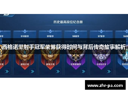 西格诺里射手冠军荣誉获得时间与背后传奇故事解析 西格诺里射手冠军荣誉获得时间与背后传奇故事解析