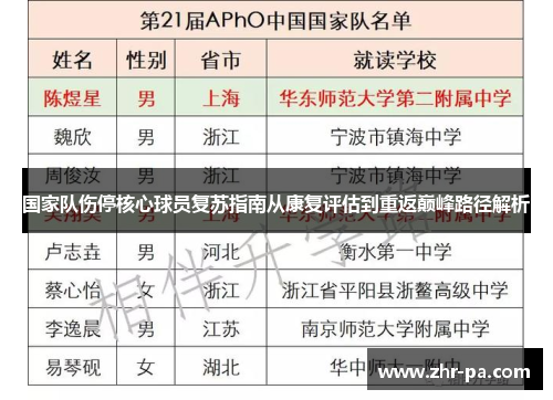 国家队伤停核心球员复苏指南从康复评估到重返巅峰路径解析